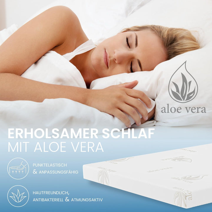 ELONEO Viscoelastischer Matratzen Topper 90x190cm, Matratzentopper mit Memory Foam Effekt, 4 cm Höhe