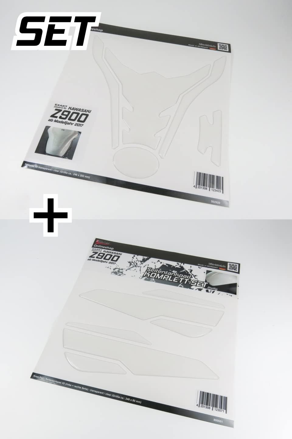 BIKE-label Tankpad Set Schutz Transparent kompatibel für Kawasaki Z900-850038VA