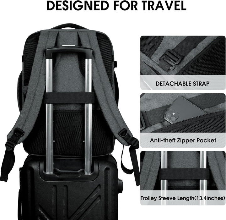 WANDF Handgepäck Rucksack 55x40x20cm / 45x36x20cm für Easyjet Airlines, Untersitz-Reise-Handgepäck-T