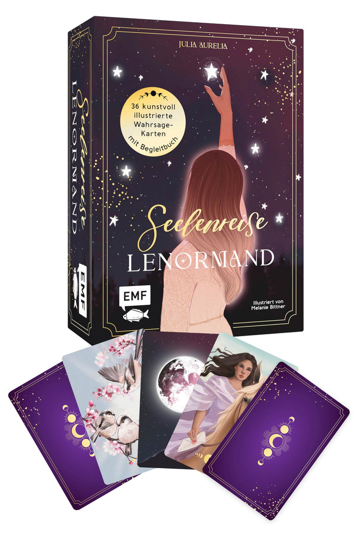 Lenormand-Kartenset: Seelenreise Lenormand: 36 kunstvoll illustrierte Wahrsage-Karten mit Begleitbuc