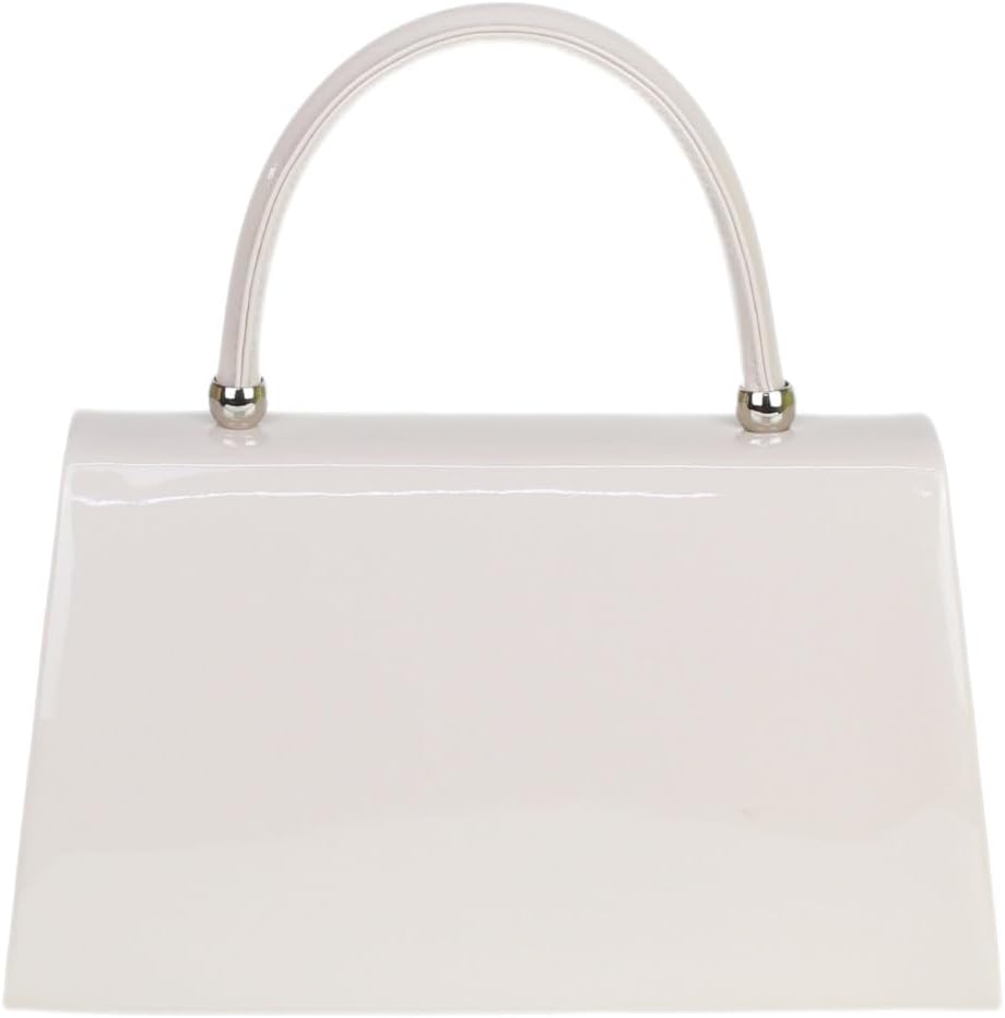 Girly Handbags Lack Clutch Handtasche Klein Hartschalenkoffer Damen Blasser Akt, Blasser Akt