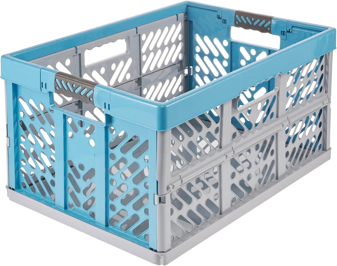 keeeper ben 4x Stabile Profi-Klappboxen mit Soft-Touch Griffen, 45 l, Eco Sky Blue Eco Sky Blue 4er