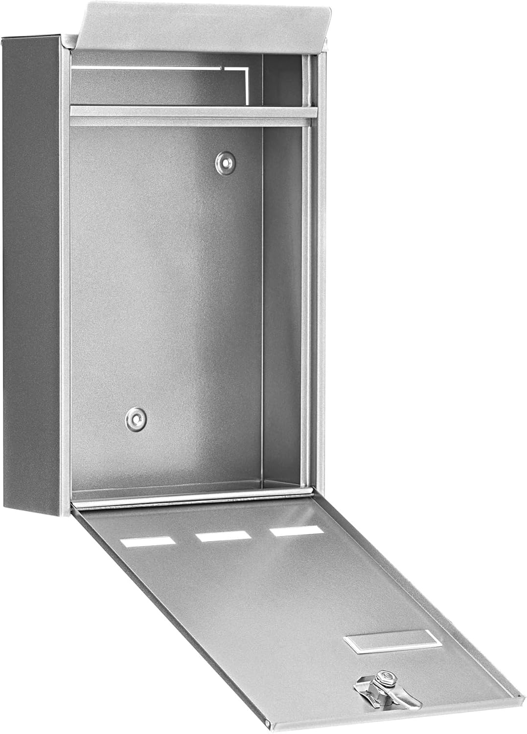 Burg-Wächter Anlagenbriefkasten, A5 Einwurf-Format, Verzinkter Stahl, Pocket 5871 Si, Silber, Silber