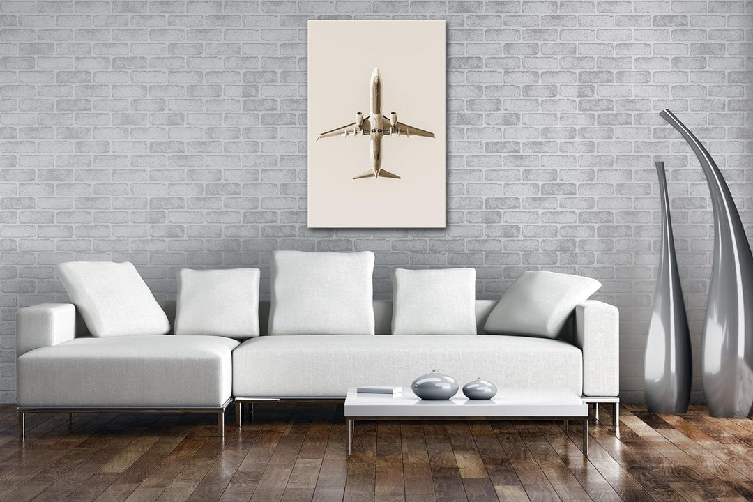 deyoli Unterseite eines Flugzeuges Format: 80x60 Effekt: Sepia als Leinwand, Motiv fertig gerahmt au