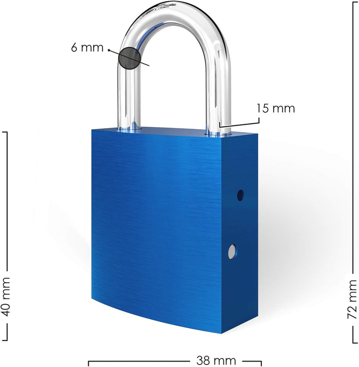 LIEBESSCHLOSS-FACTORY Liebes-Schloss Blau mit Gravur und Schlüssel, gratis Geschenkbox uvm. Jetzt gr
