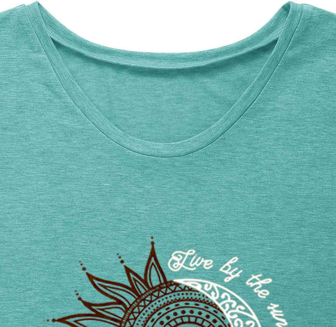 Teesho Tshirt Damen Oberteile Elegant Kurzarm Crop Tops Casual Longshirt Cap hülse Tunika Sommer Tan