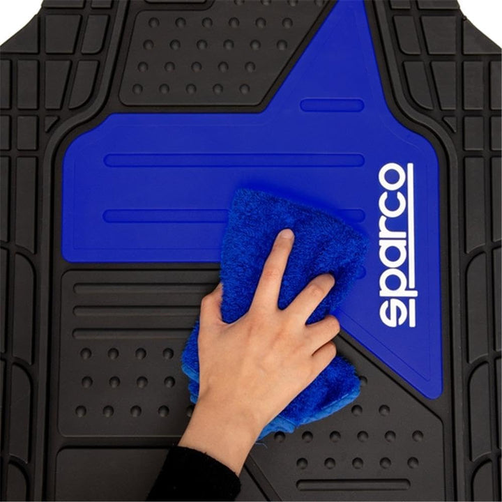 Sparco Teppichboden F511 Schwarz/Blau PVC PVC F511 BLAU, PVC F511 BLAU