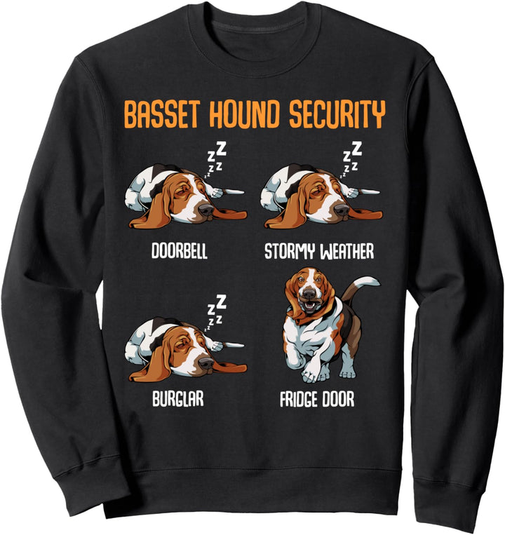 Basset Hound Security Hundebesitzer Tier Lustiger Spruch Sweatshirt