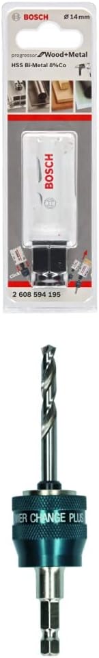Bosch Professional Lochsäge Progressor for Wood & Metal (Holz und Metall, Ø 14 mm) + 1x Power Change