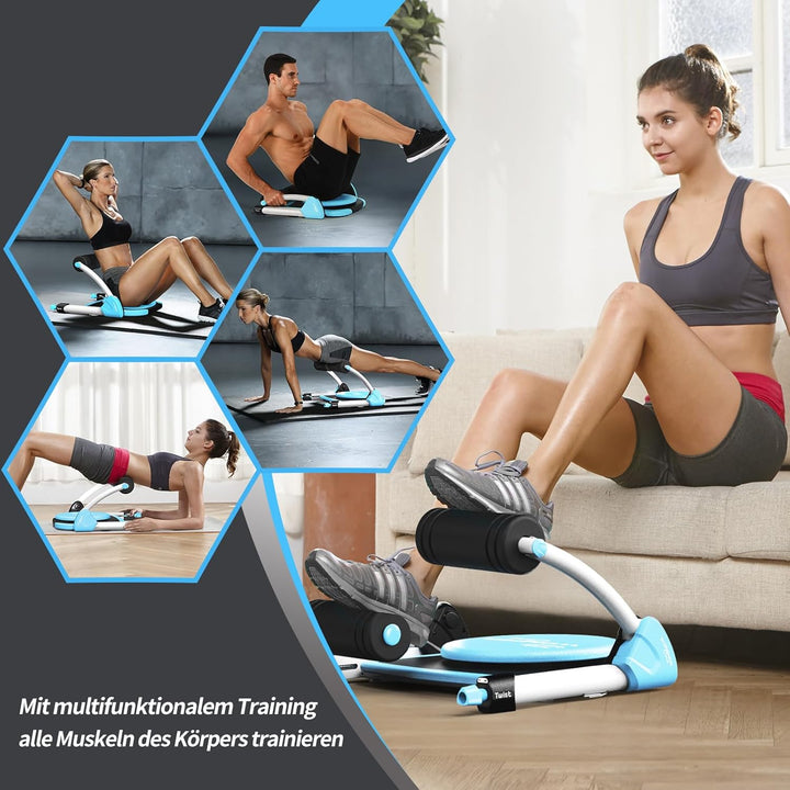 Wonder Core Smart Waist Twist Bauchmuskel-Roller Ab Roller Assist-Funktion Sit-up-Bank Bauchmuskel-T