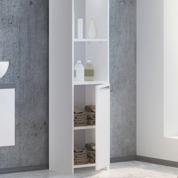 Vicco Badschrank Kiko, Weiss, 30 x 190 cm Weiss 30 cm x 190 cm x 30 cm, Weiss 30 cm x 190 cm x 30 cm