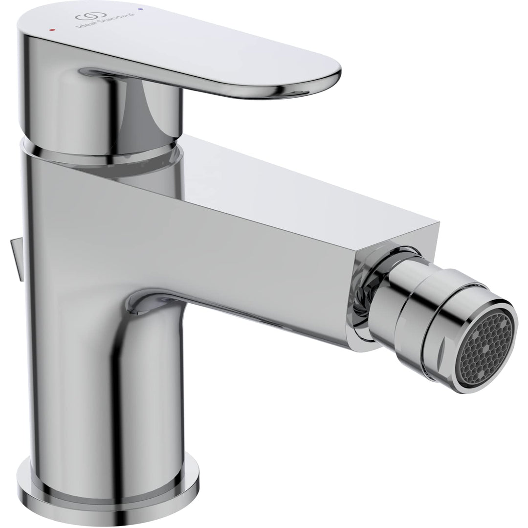 Ideal Standard BC705AA Cerafine O Bidetarmatur mit Zugknopf-Ablaufgarnitur