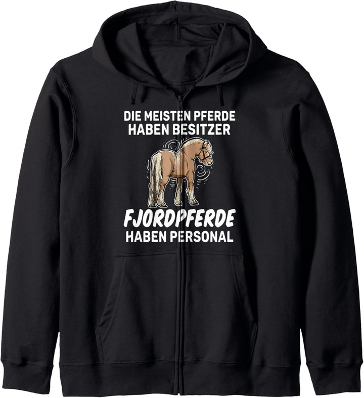 Lustiges Fjordpferd Personal Reiter Geschenk Pferd Kapuzenjacke