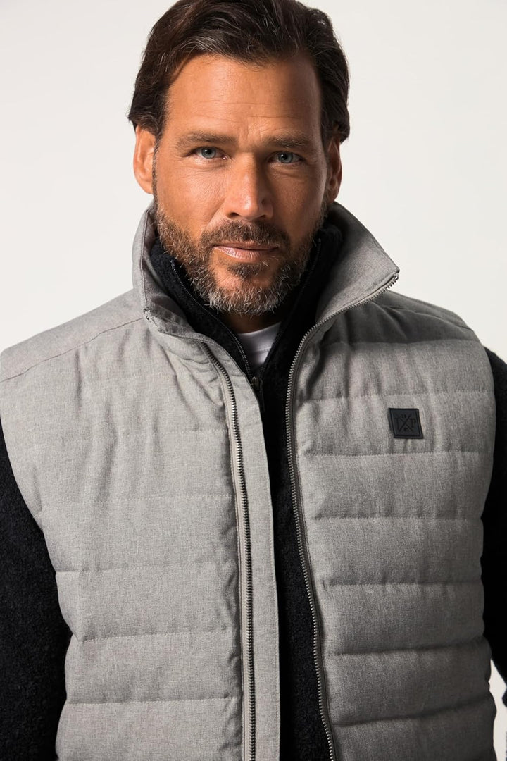 JP 1880 Herren grosse Grössen Übergrössen Menswear L-8XL Steppweste, Outdoor, Stehkragen, Zipper 818