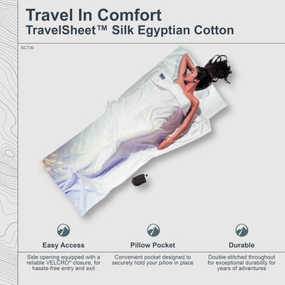 Cocoon Seiden-Baumwollschlafsack Travel Sheet - Silk/Cotton - Natur natur 86"x35", natur 86"x35"