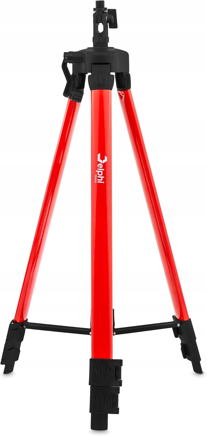 Delphi Stativ für Kreuzlinienlaser, höhenverstellbar bis 150 cm, 5/8 Zoll Gewinde, Aluminium-Dreibei