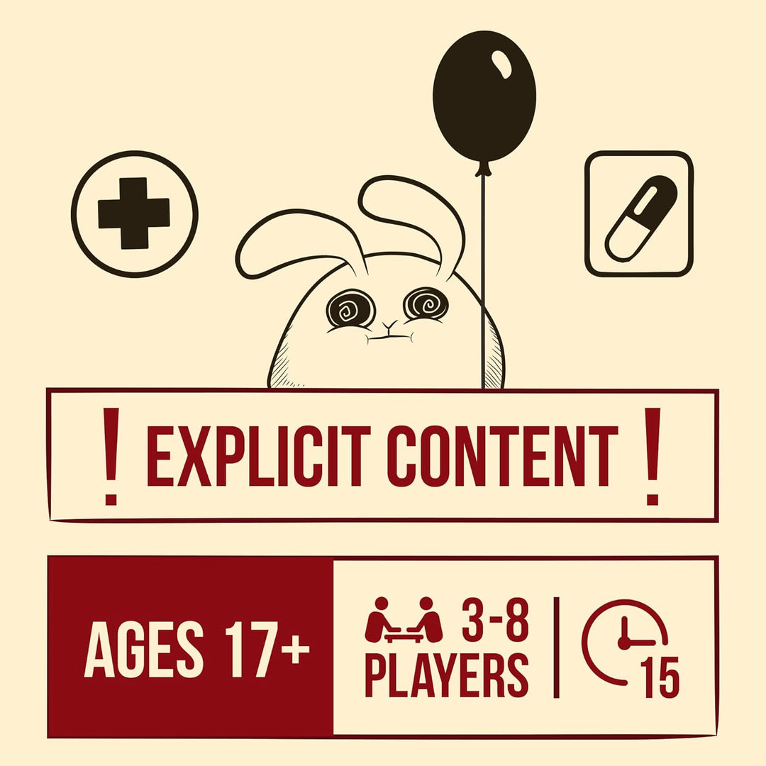 Exploding Kittens Horrible Therapist: Extra Horrible Edition by 3-8 Players - Ages 17+ - 15 Minutes