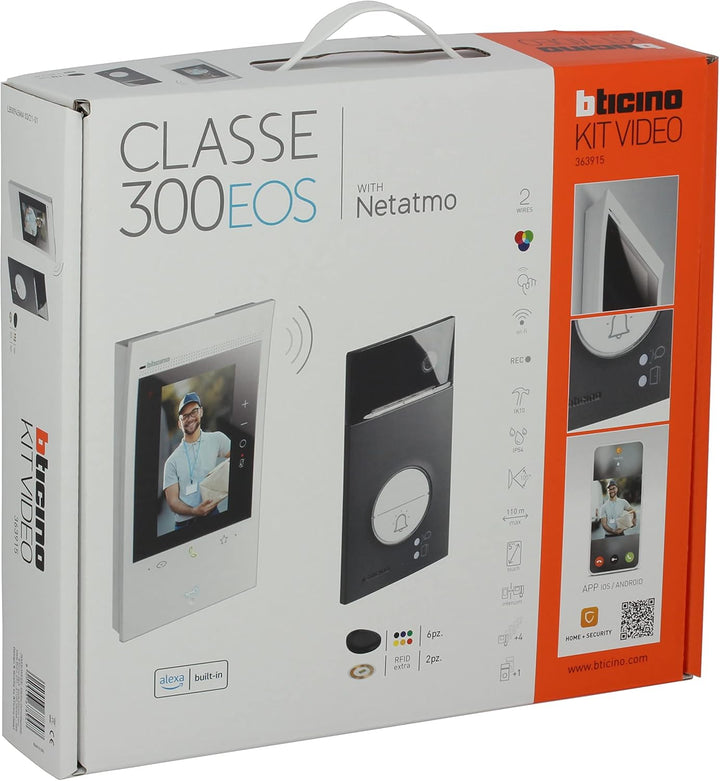 BTICINO, Flex‘ONE-Set Classe 300EOS with Netatmo + Linea 3000, erste smarte Wi-Fi-Video-Innenstelle