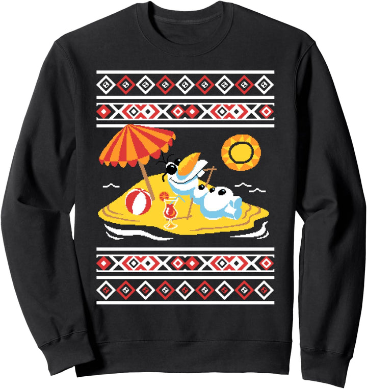 Disney Frozen Olaf Pixelated Summer Beach Sweatshirt