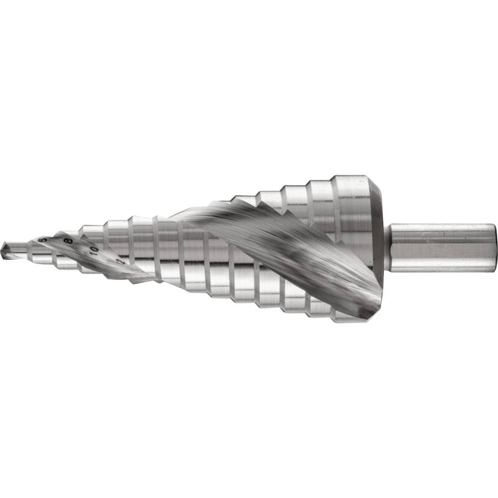PFERD HSS Stufenbohrer | 14 Stufen Ø 4-30 mm, 3-Flächenschaft-ø 10 mm | 25201038 – zum gratfreien Bo