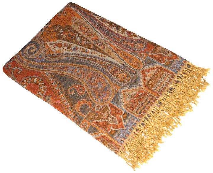 Lorenzo Cana Luxus Wolldecke Jacquard gewebt aus feinster Wolle vom Merino - Lamm Paisley Wohndecke