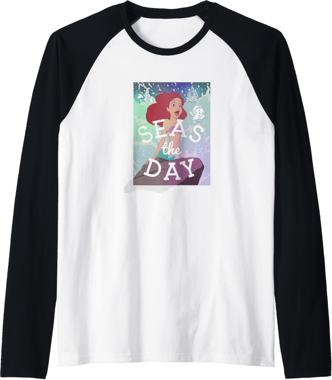 Disney The Little Mermaid Ariel Seas The Day Raglan