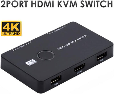 Chenyang USB 2.0 ＆ HDMI Monitor Sharing Switch Selector 2 Computer Sharing 2 USB Geräte für Tastatur