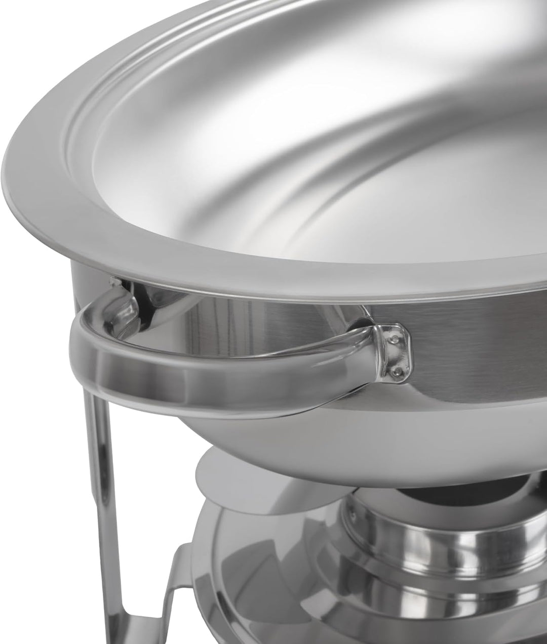 Mahlzeit Edelstahl Chafing Dish oval 5 Liter | Speisenwärmer rund, Wärmebehälter, Warmhaltebehälter