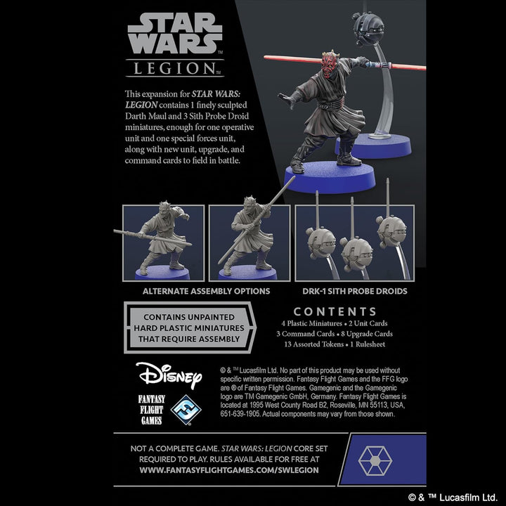 Atomic Mass Games, Star Wars Legion: Separatist Alliance Expansions: Darth Maul and Sith Probe Droid