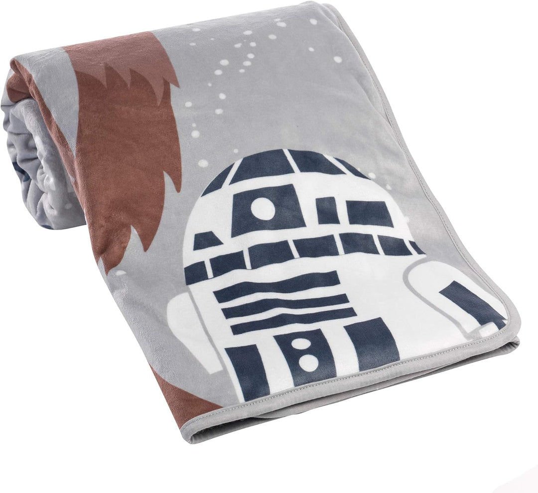 Lambs & Ivy Star Wars Rebels R2D2/C-3PO/Chewbacca weiche Sherpa Babydecke