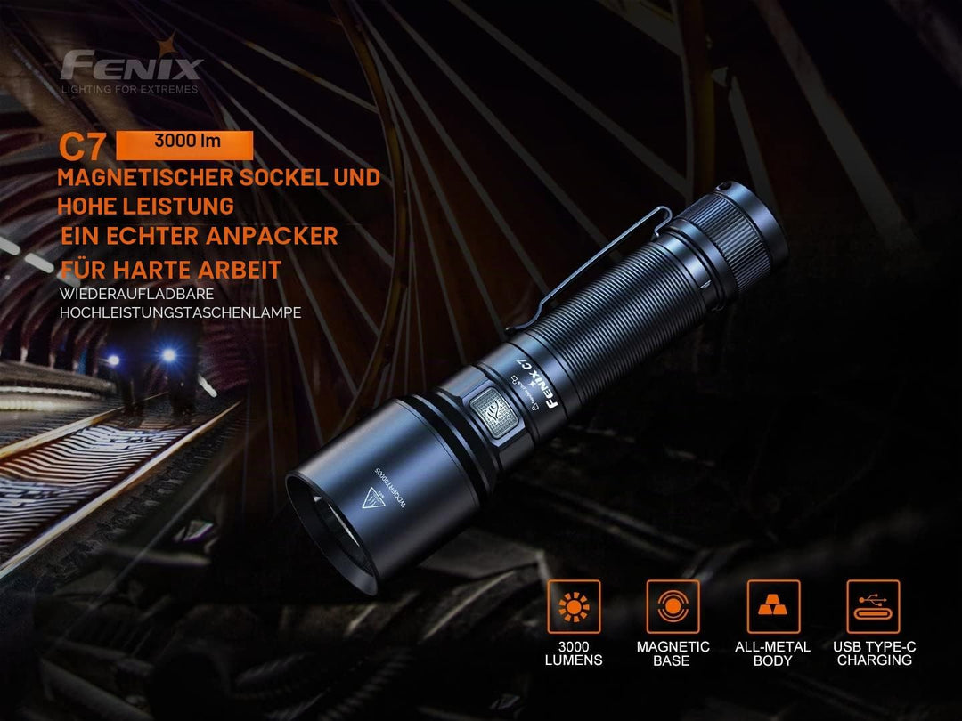 FENIX C7 Taschenlampe, Mehrfarbig (Mehrfarbig),