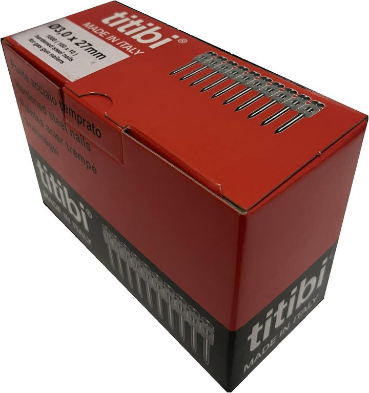 Nr. 1000 Titibi Nägel Ø3,0 x 27 mm, 100% kompatibel mit HILTI Gasnagler: GX 3, GX 100, GX 100-E, GX