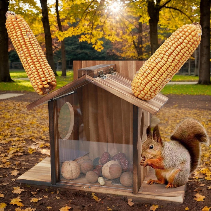 Eichhörnchen-Futterhaus, Eichhörnchen-Futterkasten | Futterhaus für Eichhörnchen aus,Grosse Futterbo