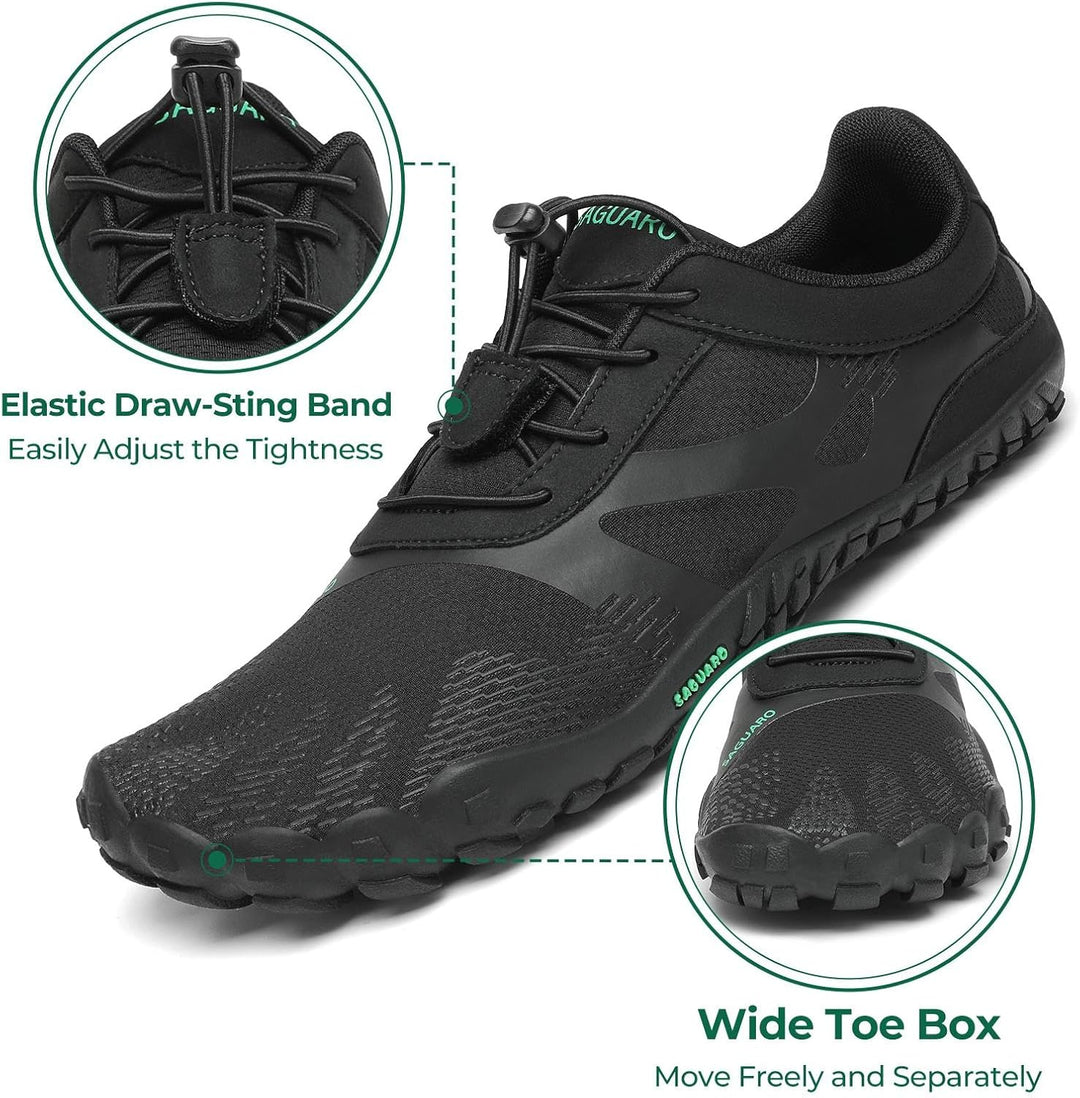 SAGUARO Herren Damen Barfussschuhe - Atmungsaktiv rutschfest Barfussschuhe - mit Breite Zehenbox und