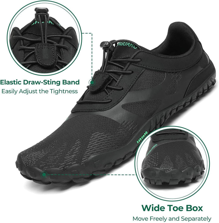 SAGUARO Herren Damen Barfussschuhe - Atmungsaktiv rutschfest Barfussschuhe - mit Breite Zehenbox und