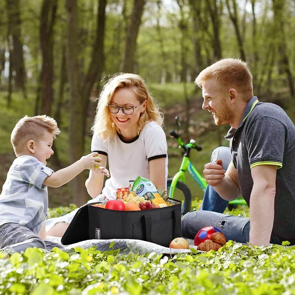 25L Kühltasche Einkaufskorb Faltbar Picknicktasche Gross Isoliert Lunchtasche Thermotasche Wasserdic