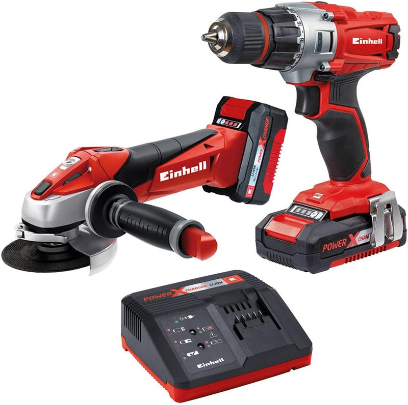 Einhell Maschinen-Set TE-TK 18 Li Kit Power X-Change (Li-Ionen, 18 V, Akku-Bohrschrauber TE-CD 18/2