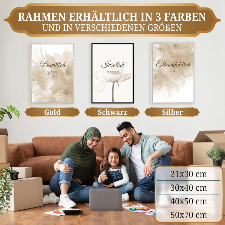HAVA Artwork Turkish Dream Poster Set, Islamische Poster, Islamische Bilder, Islamische Dekoration,