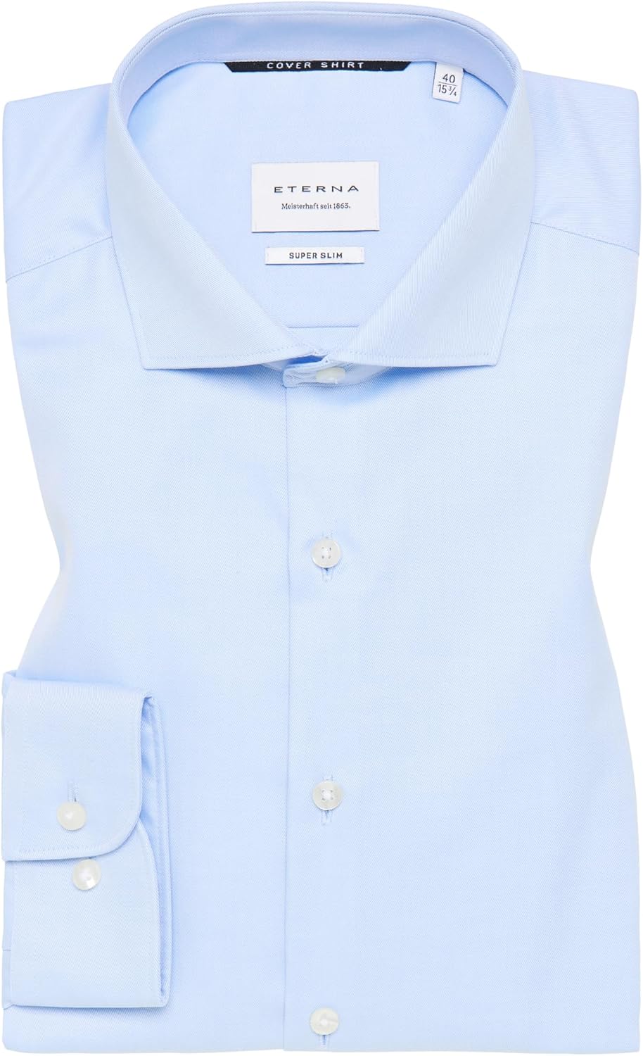 eterna Herren Cover Shirt SUPER Slim 43 Hellblau, 43 Hellblau