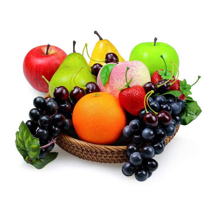16 Stück Kunstobst-Packung, künstliche Früchte für die Dekoration der Küche zu Hause, Display-Obst f