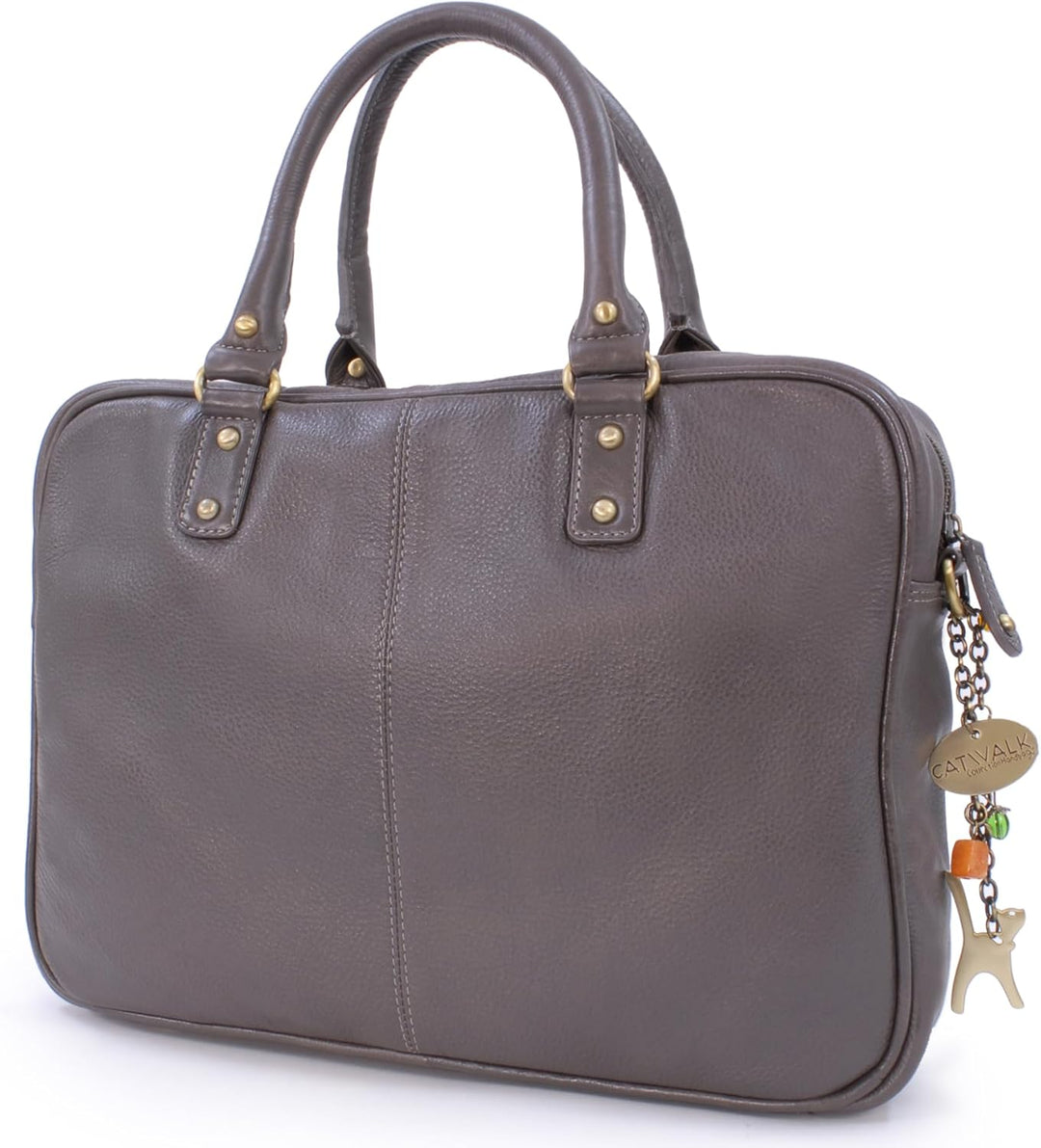 Catwalk Collection Handbags - Damen Leder Schultertasche Gross - Aktentasche für Notizbuch A4 - Lapt