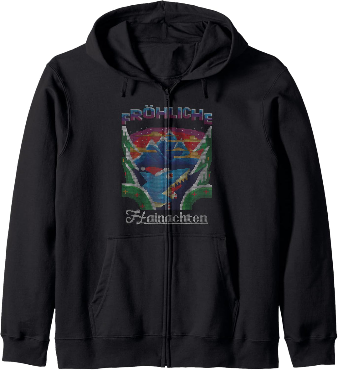 Fröhliche Hainachten Weihachten Hai Ugly Christmas Sweater Kapuzenjacke