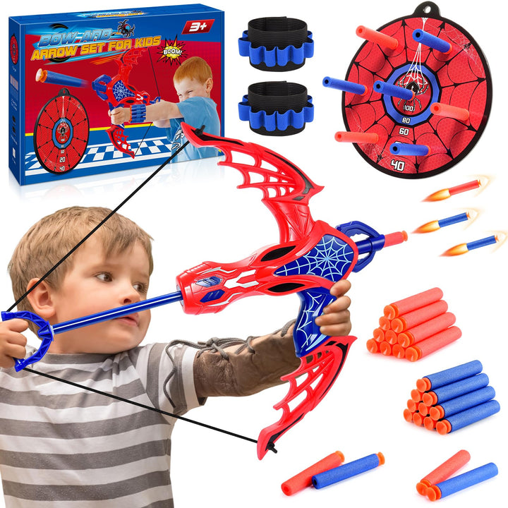 Spider Spielzeug —— Pfeil Und Bogen Kinder Outdoor Spielzeug ab 3-10 Jahre Kinder Geschenk Dynamikfa