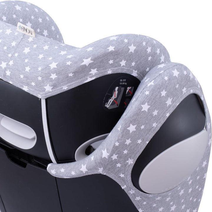 JYOKO Kids Bezug für Autositz Kompatibel mit Cybex Solution M und Pallas B - Fix (White Star), WHITE