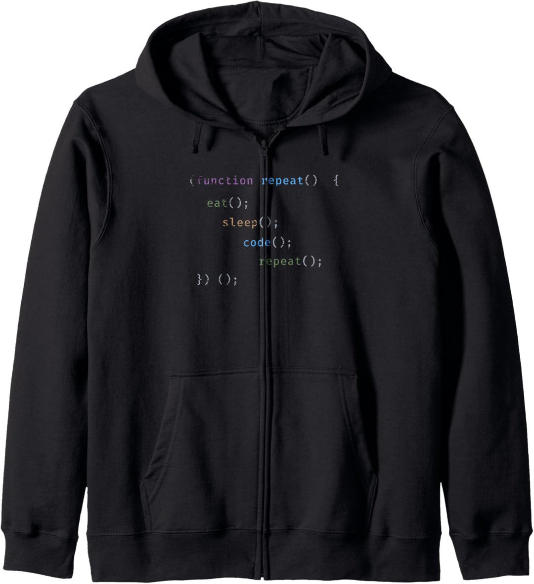 Essen Schlafen Programmieren Wiederholen Geschenk Nerd Kapuzenjacke