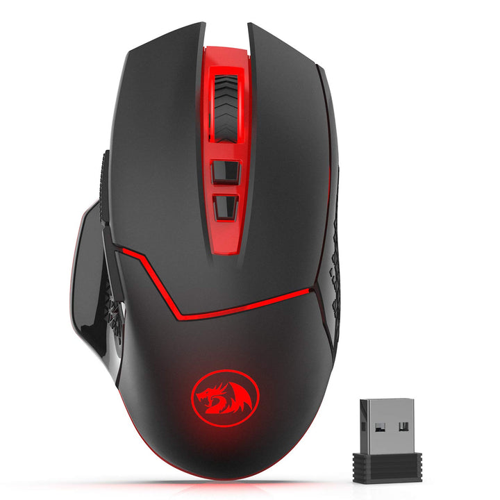 Redragon M690-1 Kabellose Gaming-Maus mit DPI-Schaltung, 2 Seitentasten, 2400 DPI, ergonomisches Des