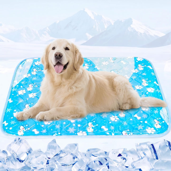 Kühlmatte Hund 110x90cm – extra grosse Liegefläche für XXL Hunde & als Picknickdecke – selbstkühlend