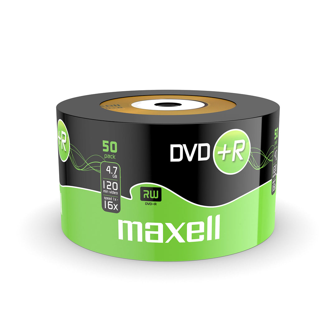 50 STK. Maxell DVD+R 4,7GB 16x in Shrink