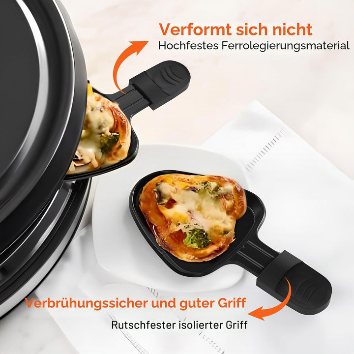 Raclette Pfännchen, 8 Stück Mini Pfännchen Ersatz für Raclette, Antihaftbeschichtet Grill Pfännchen