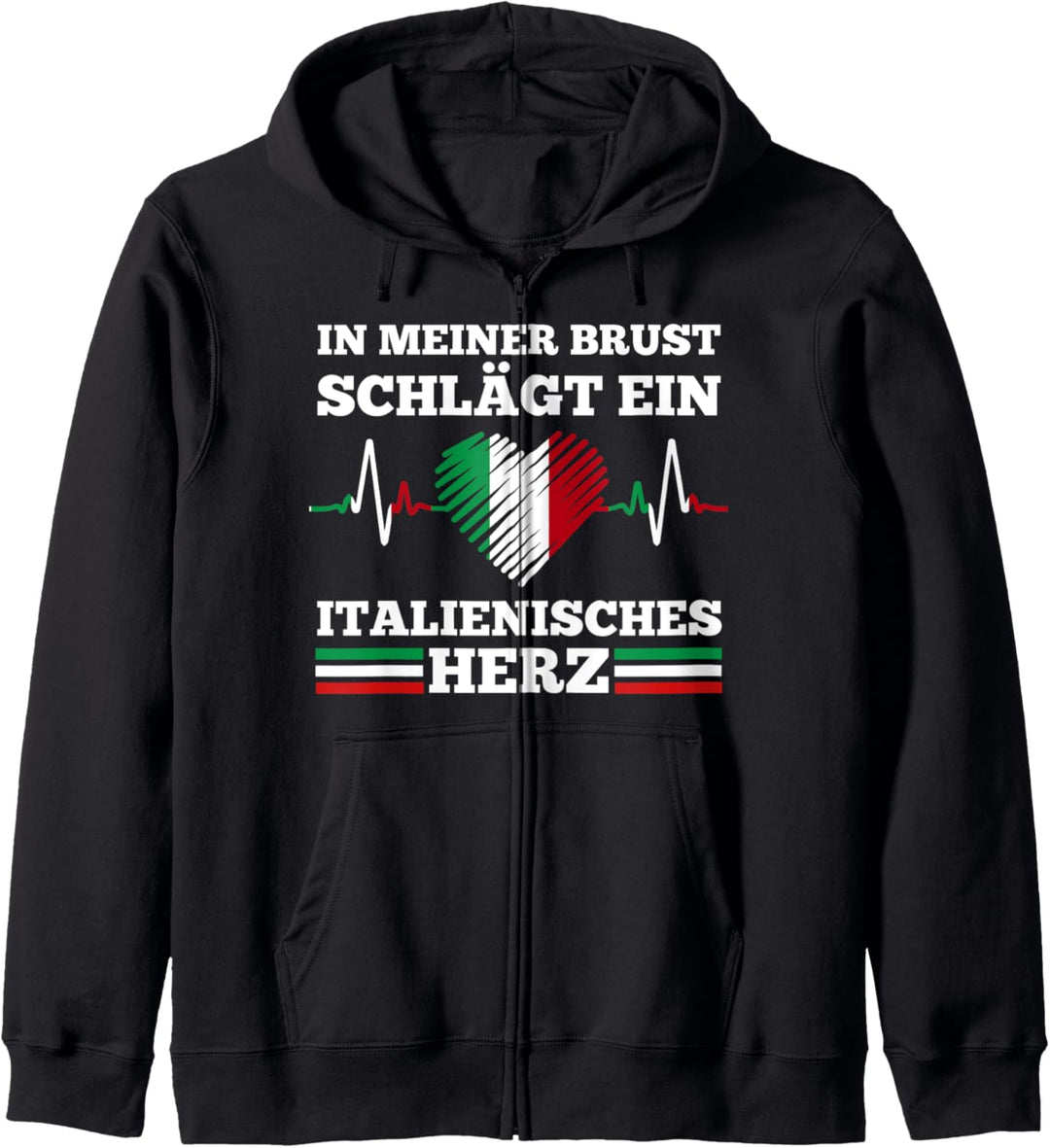 Italiener Italienisches Herz herzschlag Italia Italien Kapuzenjacke